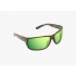 Bajío Sunglasses Bales Beach Green Stripe Matte/Green Mirror Poly