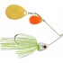 Booyah Covert Series 1 oz Gold-Orange Colorado, White Chartreuse Silver