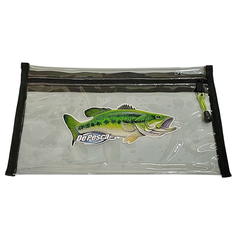 De Pesca Bolsa Grande Multiusos Transparente, Lobina con Logo