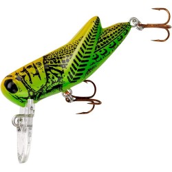 Rebel Crickhopper Ultralight Waking Crankbait 3/32 oz, Green Grasshopper