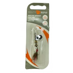 South Bend Bad Axe Spinner 1/18 oz, Silver Dressed
